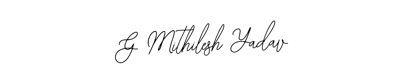 Make a beautiful signature design for name G Mithilesh Yadav. With this signature (Bearetta-2O07w) style, you can create a handwritten signature for free. G Mithilesh Yadav signature style 12 images and pictures png