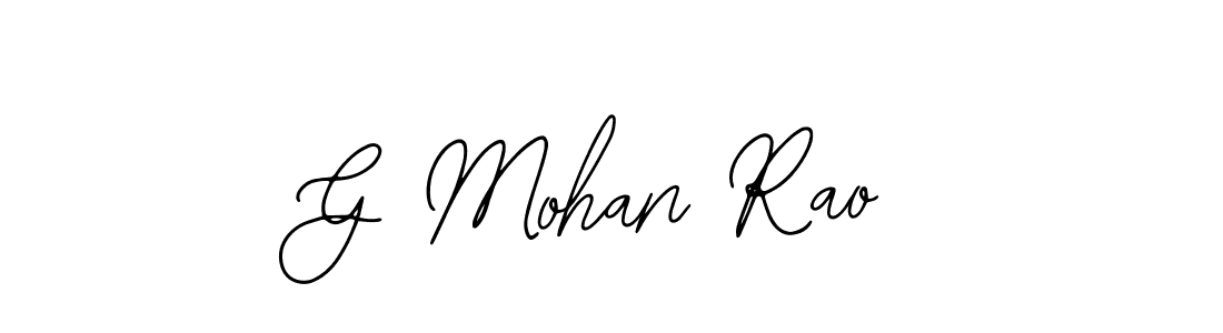How to make G Mohan Rao name signature. Use Bearetta-2O07w style for creating short signs online. This is the latest handwritten sign. G Mohan Rao signature style 12 images and pictures png