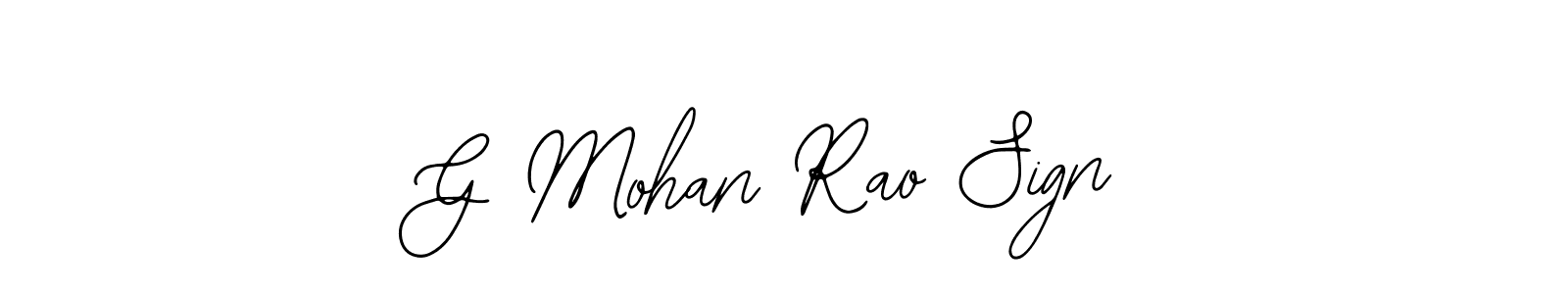 How to make G Mohan Rao Sign name signature. Use Bearetta-2O07w style for creating short signs online. This is the latest handwritten sign. G Mohan Rao Sign signature style 12 images and pictures png