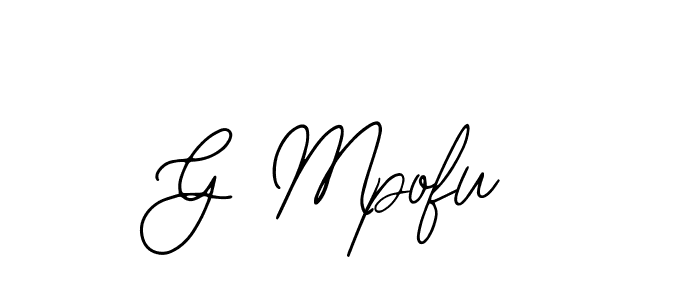 Use a signature maker to create a handwritten signature online. With this signature software, you can design (Bearetta-2O07w) your own signature for name G Mpofu. G Mpofu signature style 12 images and pictures png