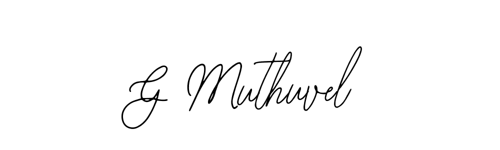 Use a signature maker to create a handwritten signature online. With this signature software, you can design (Bearetta-2O07w) your own signature for name G Muthuvel. G Muthuvel signature style 12 images and pictures png