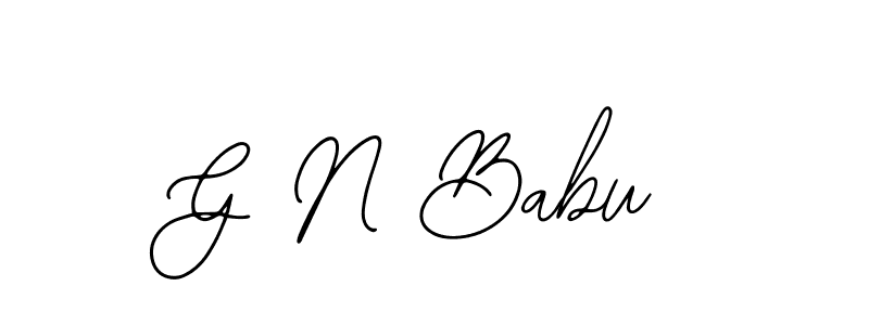 You should practise on your own different ways (Bearetta-2O07w) to write your name (G N Babu) in signature. don't let someone else do it for you. G N Babu signature style 12 images and pictures png