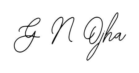 Practice writing G N Ojha with the flow of Bearetta-2O07w lettering. A fantastic source of inspiration for developing your personal signature style. G N Ojha signature style 12 images and pictures png