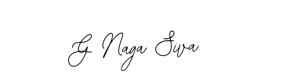 How to make G Naga Siva name signature. Use Bearetta-2O07w style for creating short signs online. This is the latest handwritten sign. G Naga Siva signature style 12 images and pictures png