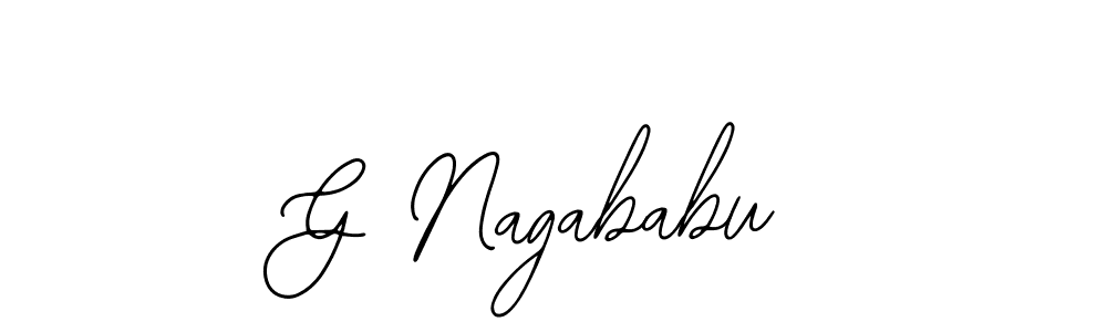 Create a beautiful signature design for name G Nagababu. With this signature (Bearetta-2O07w) fonts, you can make a handwritten signature for free. G Nagababu signature style 12 images and pictures png