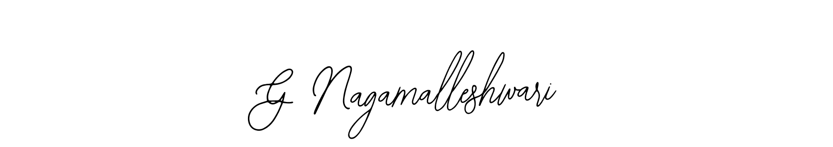 Bearetta-2O07w is a professional signature style that is perfect for those who want to add a touch of class to their signature. It is also a great choice for those who want to make their signature more unique. Get G Nagamalleshwari name to fancy signature for free. G Nagamalleshwari signature style 12 images and pictures png
