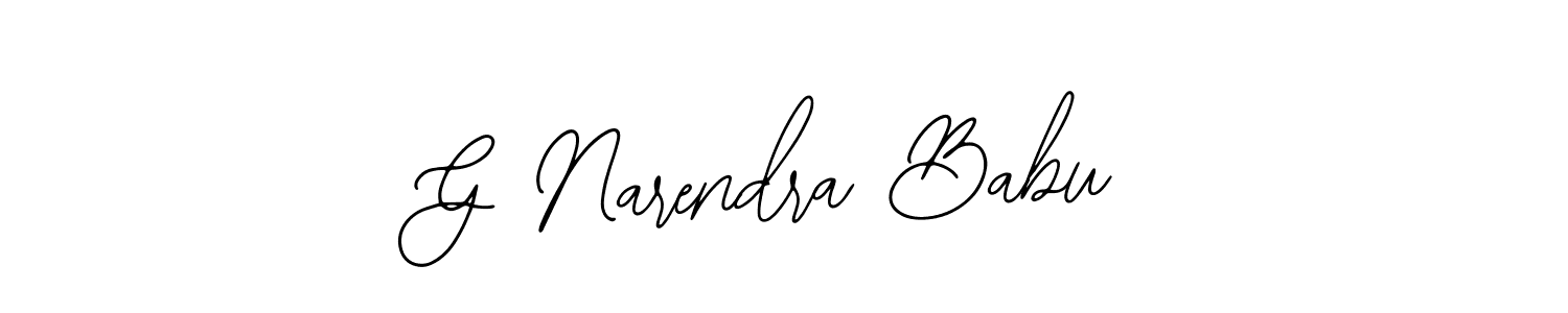 How to make G Narendra Babu signature? Bearetta-2O07w is a professional autograph style. Create handwritten signature for G Narendra Babu name. G Narendra Babu signature style 12 images and pictures png