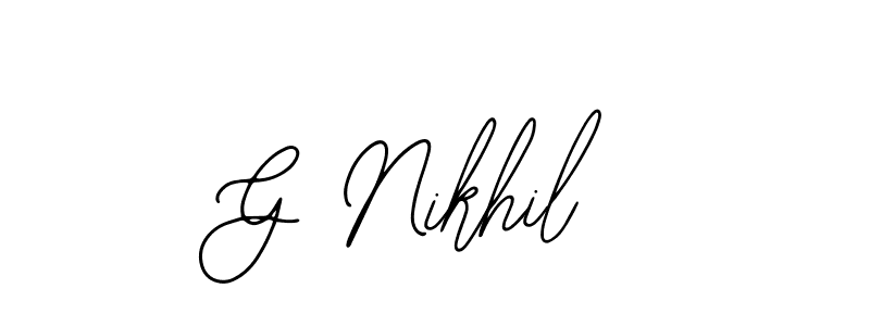 You can use this online signature creator to create a handwritten signature for the name G Nikhil. This is the best online autograph maker. G Nikhil signature style 12 images and pictures png