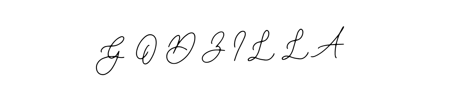 How to make G O D Z I L L A name signature. Use Bearetta-2O07w style for creating short signs online. This is the latest handwritten sign. G O D Z I L L A signature style 12 images and pictures png