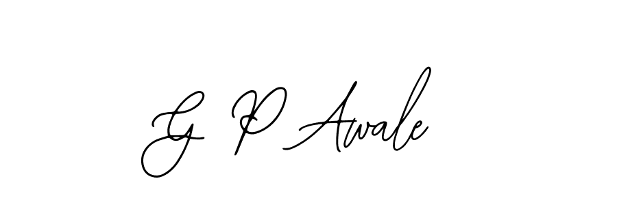 How to make G P Awale signature? Bearetta-2O07w is a professional autograph style. Create handwritten signature for G P Awale name. G P Awale signature style 12 images and pictures png