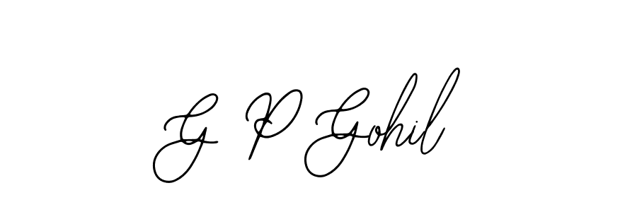 Also You can easily find your signature by using the search form. We will create G P Gohil name handwritten signature images for you free of cost using Bearetta-2O07w sign style. G P Gohil signature style 12 images and pictures png