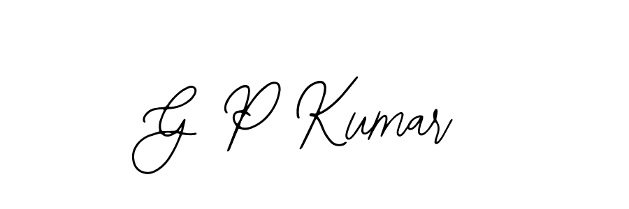 if you are searching for the best signature style for your name G P Kumar. so please give up your signature search. here we have designed multiple signature styles  using Bearetta-2O07w. G P Kumar signature style 12 images and pictures png