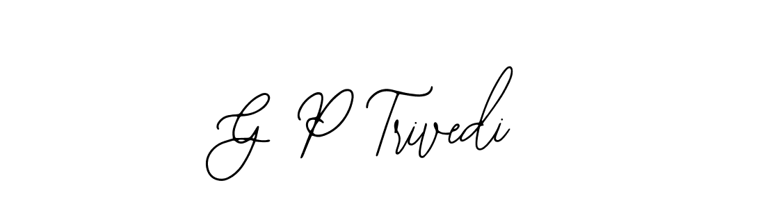 The best way (Bearetta-2O07w) to make a short signature is to pick only two or three words in your name. The name G P Trivedi include a total of six letters. For converting this name. G P Trivedi signature style 12 images and pictures png