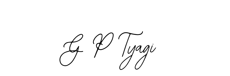 Design your own signature with our free online signature maker. With this signature software, you can create a handwritten (Bearetta-2O07w) signature for name G P Tyagi. G P Tyagi signature style 12 images and pictures png