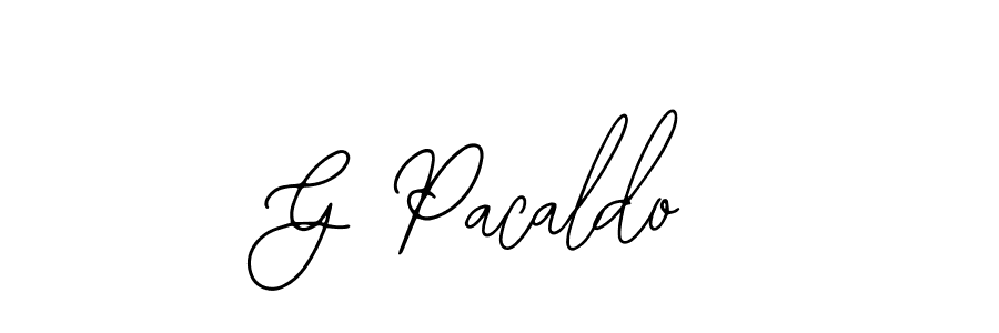 Design your own signature with our free online signature maker. With this signature software, you can create a handwritten (Bearetta-2O07w) signature for name G Pacaldo. G Pacaldo signature style 12 images and pictures png