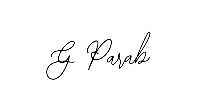 if you are searching for the best signature style for your name G Parab. so please give up your signature search. here we have designed multiple signature styles  using Bearetta-2O07w. G Parab signature style 12 images and pictures png