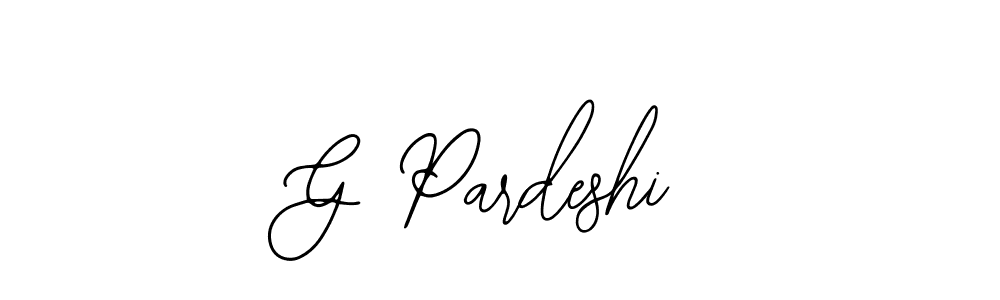 Create a beautiful signature design for name G Pardeshi. With this signature (Bearetta-2O07w) fonts, you can make a handwritten signature for free. G Pardeshi signature style 12 images and pictures png