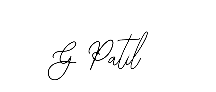 if you are searching for the best signature style for your name G Patil. so please give up your signature search. here we have designed multiple signature styles  using Bearetta-2O07w. G Patil signature style 12 images and pictures png