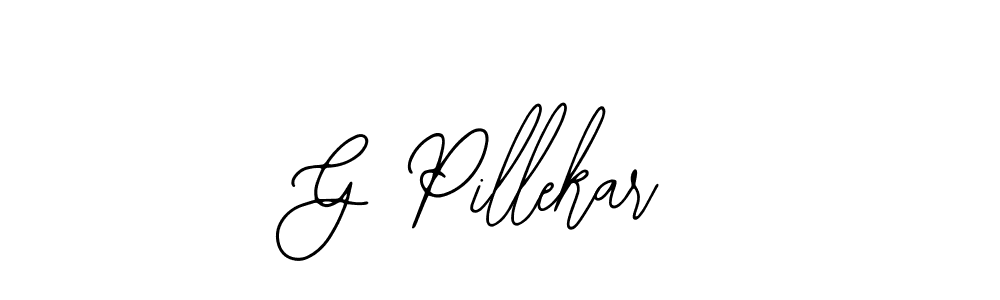 Design your own signature with our free online signature maker. With this signature software, you can create a handwritten (Bearetta-2O07w) signature for name G Pillekar. G Pillekar signature style 12 images and pictures png