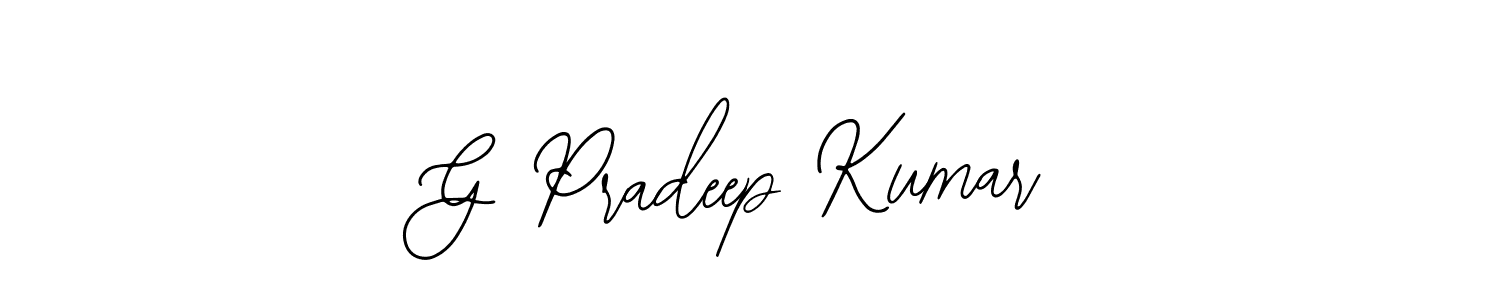 Use a signature maker to create a handwritten signature online. With this signature software, you can design (Bearetta-2O07w) your own signature for name G Pradeep Kumar. G Pradeep Kumar signature style 12 images and pictures png