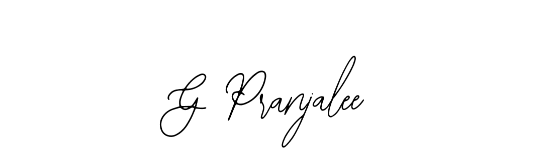 You should practise on your own different ways (Bearetta-2O07w) to write your name (G Pranjalee) in signature. don't let someone else do it for you. G Pranjalee signature style 12 images and pictures png