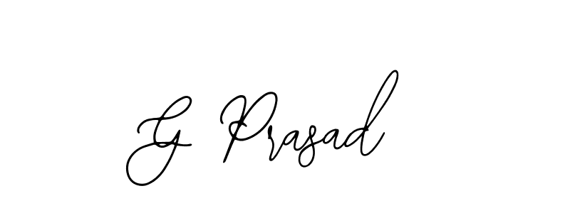 Design your own signature with our free online signature maker. With this signature software, you can create a handwritten (Bearetta-2O07w) signature for name G Prasad. G Prasad signature style 12 images and pictures png