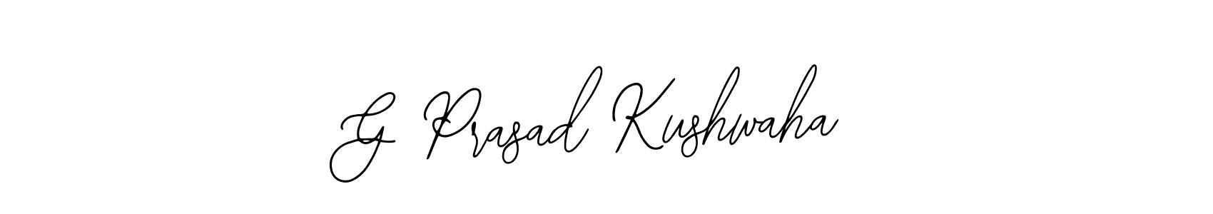 Also You can easily find your signature by using the search form. We will create G Prasad Kushwaha name handwritten signature images for you free of cost using Bearetta-2O07w sign style. G Prasad Kushwaha signature style 12 images and pictures png