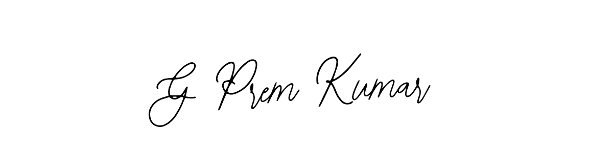 if you are searching for the best signature style for your name G Prem Kumar. so please give up your signature search. here we have designed multiple signature styles  using Bearetta-2O07w. G Prem Kumar signature style 12 images and pictures png