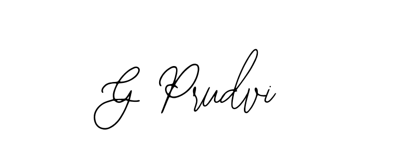 Design your own signature with our free online signature maker. With this signature software, you can create a handwritten (Bearetta-2O07w) signature for name G Prudvi. G Prudvi signature style 12 images and pictures png
