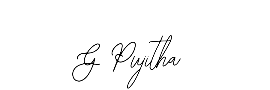 Also we have G Pujitha name is the best signature style. Create professional handwritten signature collection using Bearetta-2O07w autograph style. G Pujitha signature style 12 images and pictures png