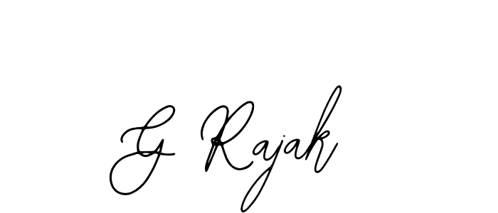 Design your own signature with our free online signature maker. With this signature software, you can create a handwritten (Bearetta-2O07w) signature for name G Rajak. G Rajak signature style 12 images and pictures png