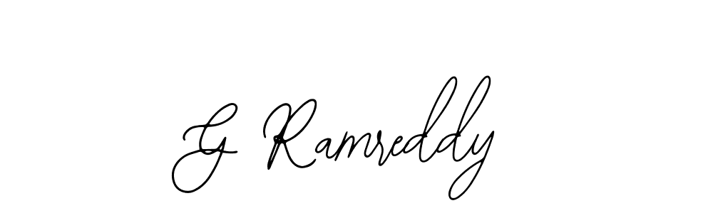 You should practise on your own different ways (Bearetta-2O07w) to write your name (G Ramreddy) in signature. don't let someone else do it for you. G Ramreddy signature style 12 images and pictures png