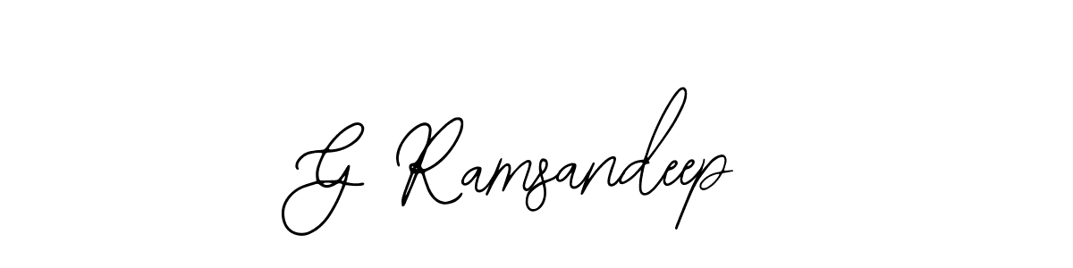 Design your own signature with our free online signature maker. With this signature software, you can create a handwritten (Bearetta-2O07w) signature for name G Ramsandeep. G Ramsandeep signature style 12 images and pictures png