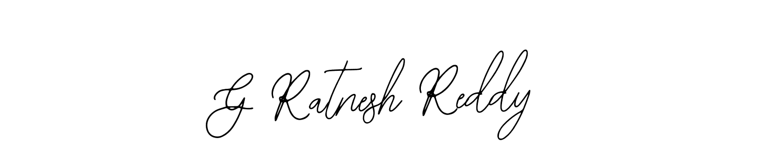 The best way (Bearetta-2O07w) to make a short signature is to pick only two or three words in your name. The name G Ratnesh Reddy include a total of six letters. For converting this name. G Ratnesh Reddy signature style 12 images and pictures png