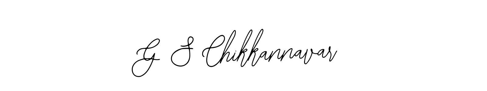 How to make G S Chikkannavar signature? Bearetta-2O07w is a professional autograph style. Create handwritten signature for G S Chikkannavar name. G S Chikkannavar signature style 12 images and pictures png