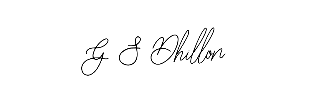How to make G S Dhillon name signature. Use Bearetta-2O07w style for creating short signs online. This is the latest handwritten sign. G S Dhillon signature style 12 images and pictures png