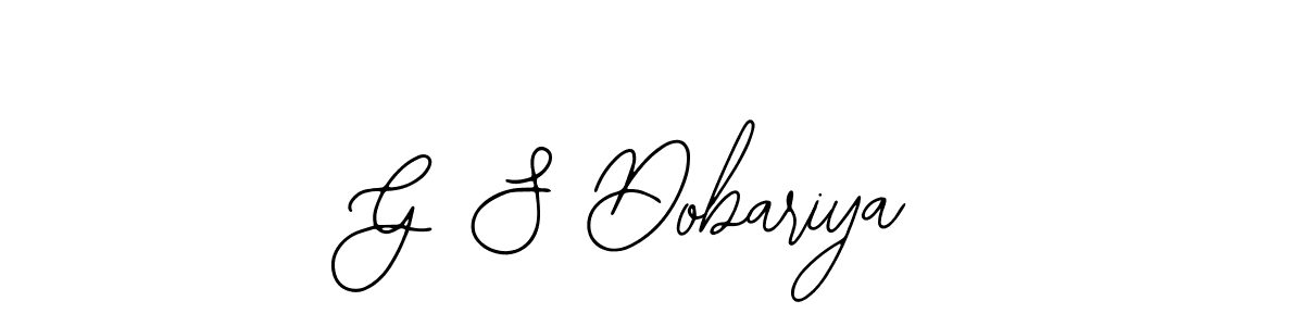 The best way (Bearetta-2O07w) to make a short signature is to pick only two or three words in your name. The name G S Dobariya include a total of six letters. For converting this name. G S Dobariya signature style 12 images and pictures png