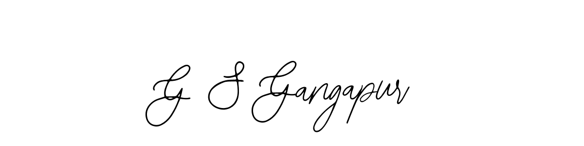 How to make G S Gangapur signature? Bearetta-2O07w is a professional autograph style. Create handwritten signature for G S Gangapur name. G S Gangapur signature style 12 images and pictures png