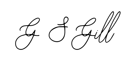 Designed for modern professionals: G S Gill name signature crafted with Bearetta-2O07w script. Ready for digital PDF workflows. G S Gill signature style 12 images and pictures png