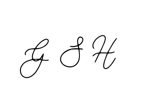 Design your own signature with our free online signature maker. With this signature software, you can create a handwritten (Bearetta-2O07w) signature for name G S H. G S H signature style 12 images and pictures png