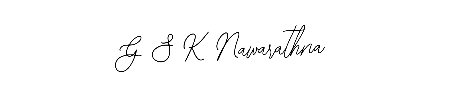 Make a beautiful signature design for name G S K Nawarathna. With this signature (Bearetta-2O07w) style, you can create a handwritten signature for free. G S K Nawarathna signature style 12 images and pictures png