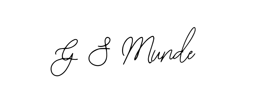 Use a signature maker to create a handwritten signature online. With this signature software, you can design (Bearetta-2O07w) your own signature for name G S Munde. G S Munde signature style 12 images and pictures png