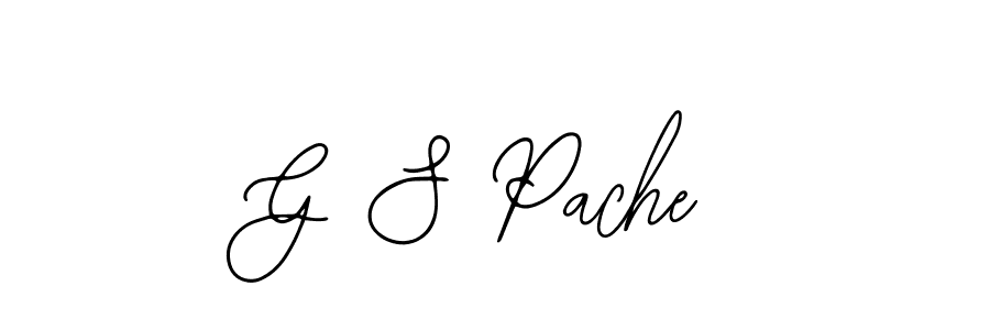 How to make G S Pache name signature. Use Bearetta-2O07w style for creating short signs online. This is the latest handwritten sign. G S Pache signature style 12 images and pictures png