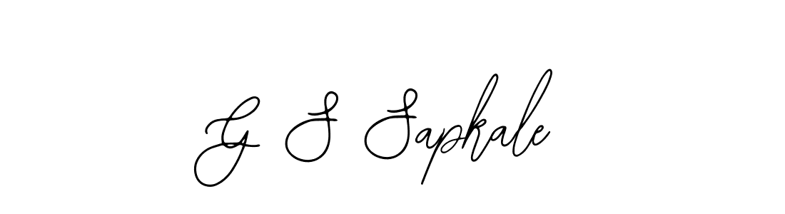 Make a beautiful signature design for name G S Sapkale. With this signature (Bearetta-2O07w) style, you can create a handwritten signature for free. G S Sapkale signature style 12 images and pictures png