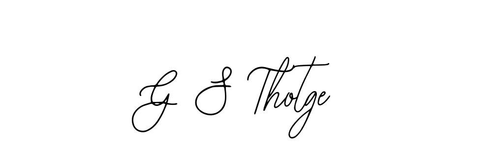 You should practise on your own different ways (Bearetta-2O07w) to write your name (G S Thotge) in signature. don't let someone else do it for you. G S Thotge signature style 12 images and pictures png