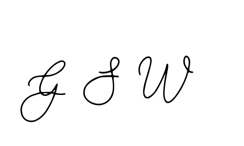 You should practise on your own different ways (Bearetta-2O07w) to write your name (G S W) in signature. don't let someone else do it for you. G S W signature style 12 images and pictures png