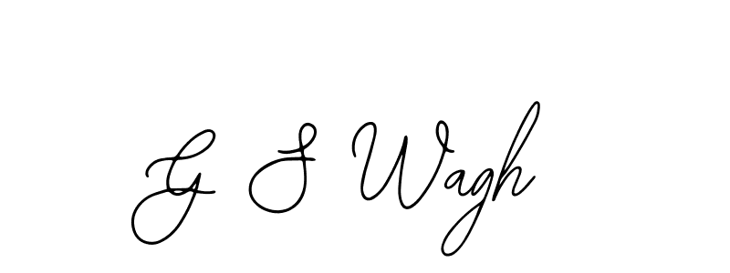 Design your own signature with our free online signature maker. With this signature software, you can create a handwritten (Bearetta-2O07w) signature for name G S Wagh. G S Wagh signature style 12 images and pictures png