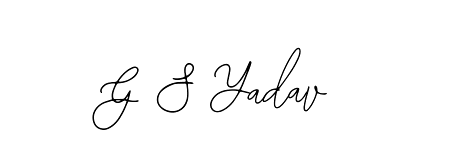 Create a beautiful signature design for name G S Yadav. With this signature (Bearetta-2O07w) fonts, you can make a handwritten signature for free. G S Yadav signature style 12 images and pictures png