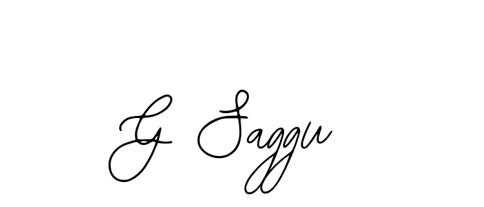 The best way (Bearetta-2O07w) to make a short signature is to pick only two or three words in your name. The name G Saggu include a total of six letters. For converting this name. G Saggu signature style 12 images and pictures png