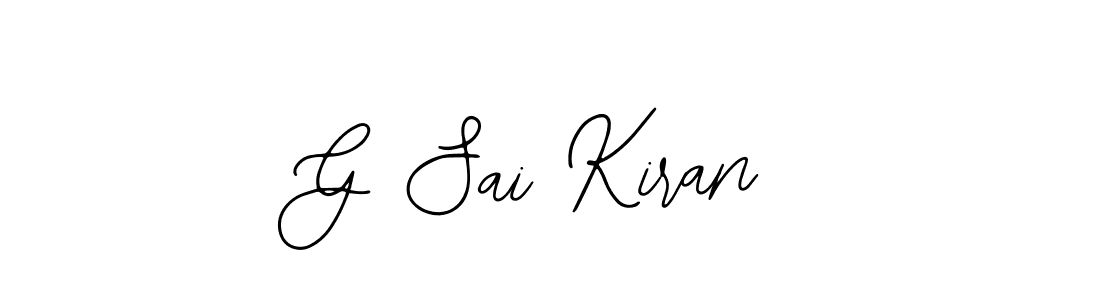 How to make G Sai Kiran name signature. Use Bearetta-2O07w style for creating short signs online. This is the latest handwritten sign. G Sai Kiran signature style 12 images and pictures png